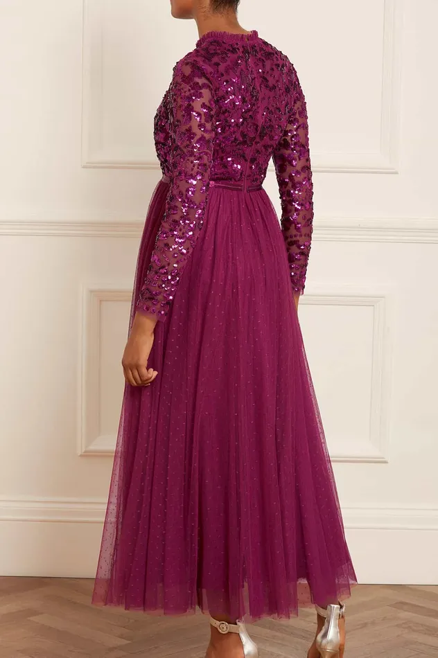 Needle and Thread Tempest Bodice Ankle Gown Purple Women Exclusives Needle and Thread Tempest Bodice Ankle Gown Purple Women Exclusives