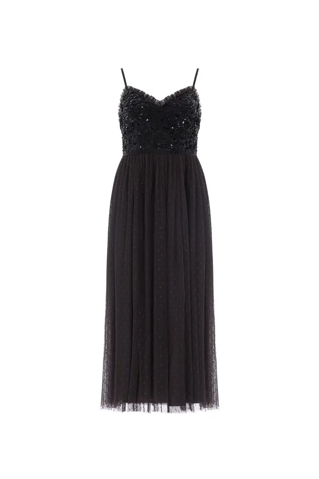 Needle and Thread Tempest Bodice Cami Ballerina Dress Black Women Exclusives
