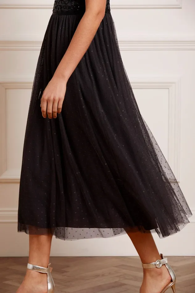 Needle and Thread Tempest Bodice Cami Ballerina Dress Black Women Exclusives