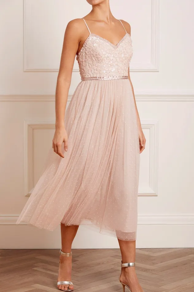 Needle and Thread Tempest Bodice Cami Ballerina Dress Pink Women Exclusives