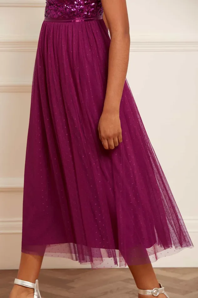 Needle and Thread Tempest Bodice Cami Ballerina Dress Purple Women Exclusives Needle and Thread Tempest Bodice Cami Ballerina Dress Purple Women Exclusives