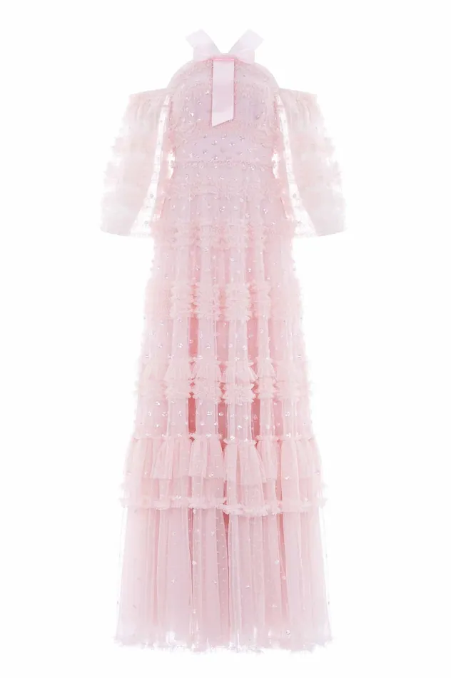 Needle and Thread Vivian Off Shoulder Gown Pink Women Embellished Dresses Needle and Thread Vivian Off Shoulder Gown Pink Women Embellished Dresses