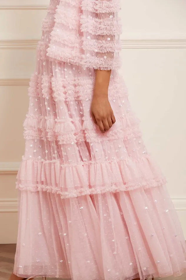 Needle and Thread Vivian Off Shoulder Gown Pink Women Embellished Dresses Needle and Thread Vivian Off Shoulder Gown Pink Women Embellished Dresses