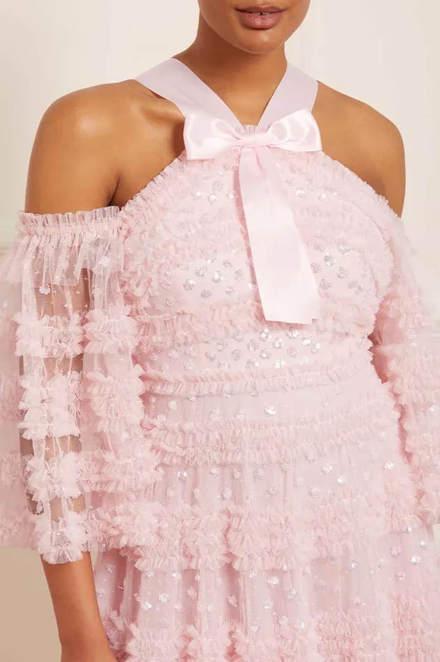 Needle and Thread Vivian Off Shoulder Gown Pink Women Embellished Dresses Needle and Thread Vivian Off Shoulder Gown Pink Women Embellished Dresses