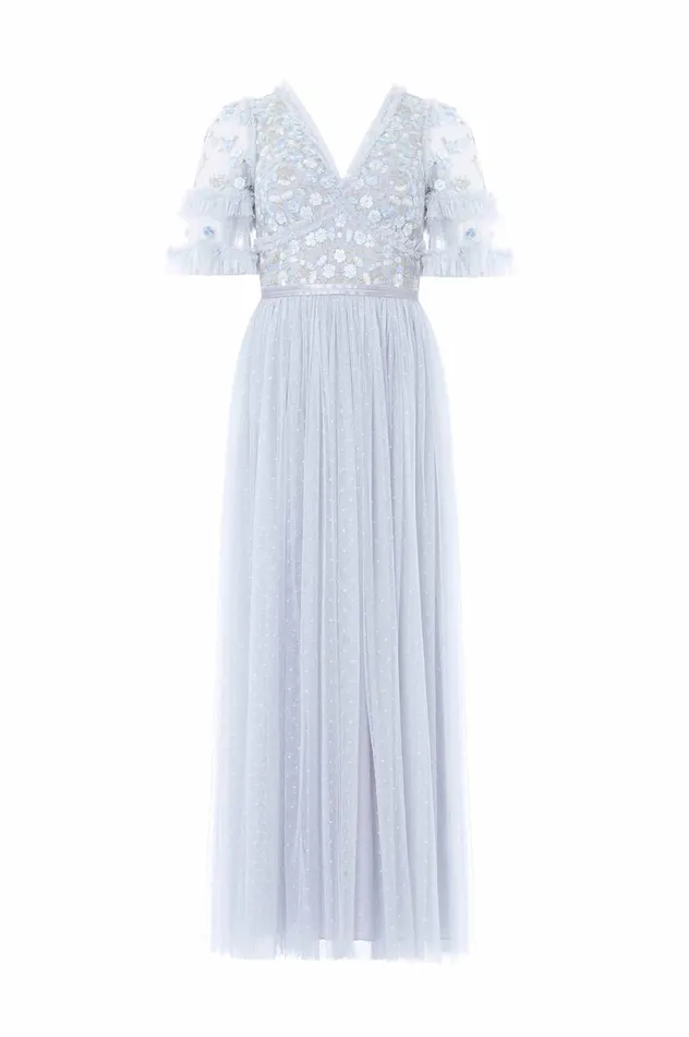 Needle and Thread Wildflower Ditsy Bodice Ankle Gown Blue Women Embroidered Dresses Needle and Thread Wildflower Ditsy Bodice Ankle Gown Blue Women Embroidered Dresses
