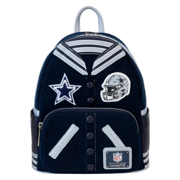 NFL Dallas Cowboys Varsity Mini Backpack Unisex Loungefly Backpacks