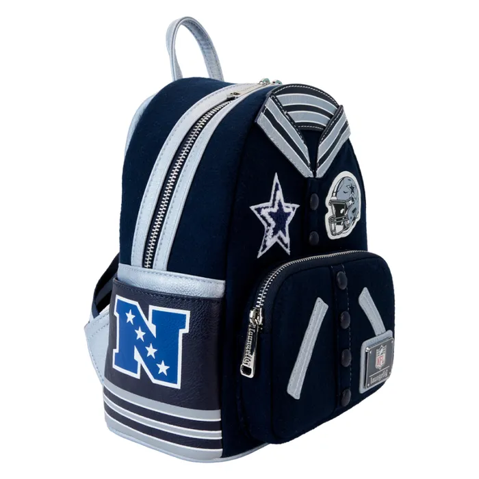 NFL Dallas Cowboys Varsity Mini Backpack Unisex Loungefly Backpacks