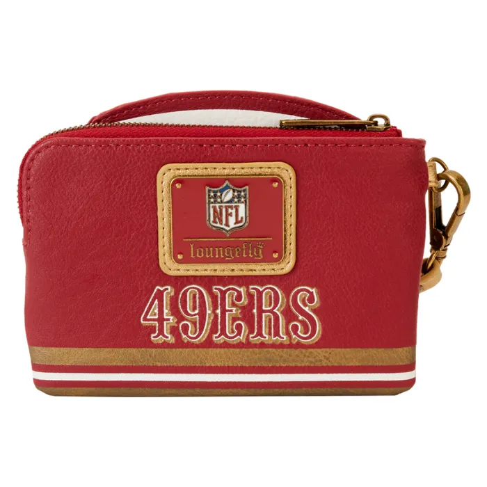 NFL San Francisco 49ers Varsity Wristlet Wallet Unisex Loungefly Bags and Wallets