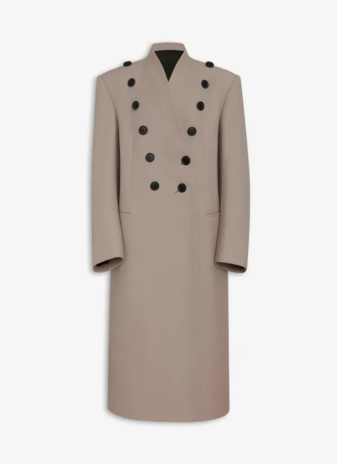 Nude WOOL LARGE COAT Women Alaa Coats and Jackets