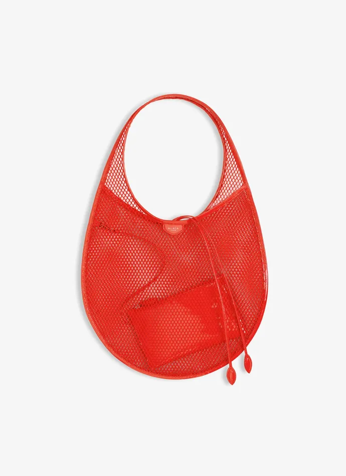 Orange ONE PIECE MEDIUM BAG IN FISHNET Women Alaa Tote Bags
