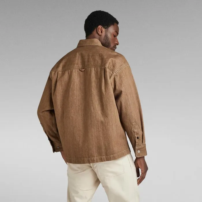 Overshirts Men GStar RAW Premium Boxy Fit Overshirt Rinsed