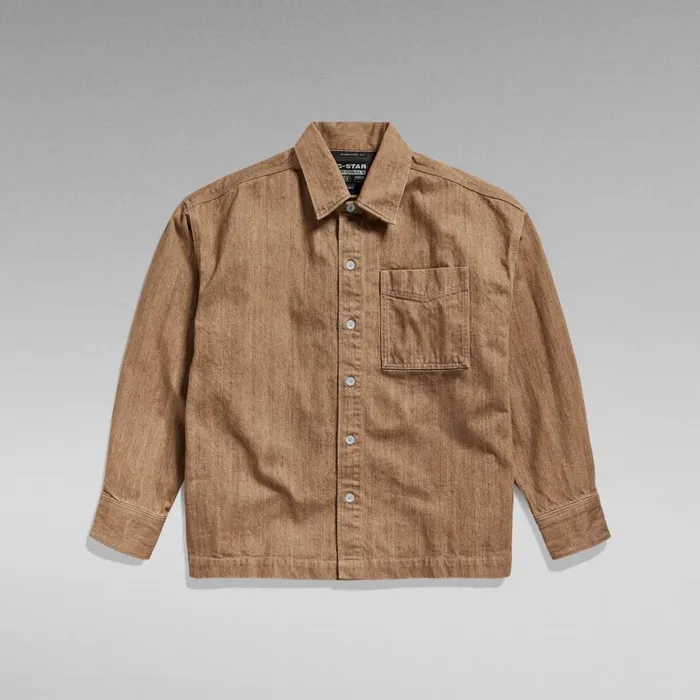 Overshirts Men GStar RAW Premium Boxy Fit Overshirt Rinsed