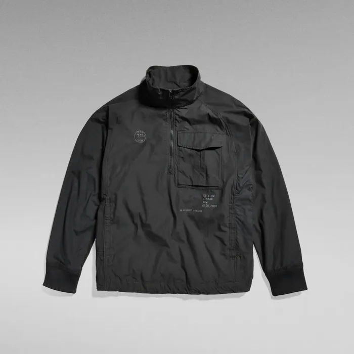 Overshirts Women GStar RAW Unisex Half Zip Overshirt Dark Black
