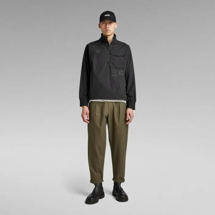 Overshirts Women GStar RAW Unisex Half Zip Overshirt Dark Black