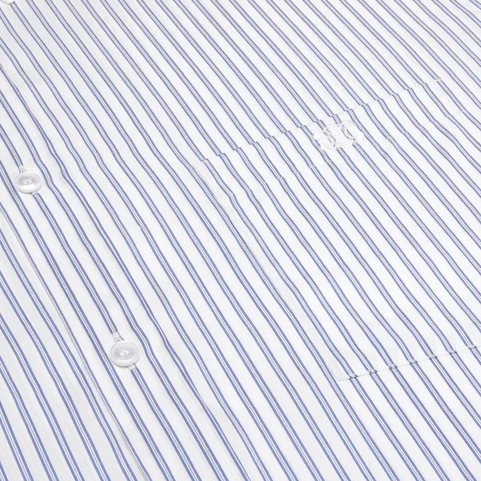 Oversized Shirt In Striped Silk Craiebleu Women CELINE SHIRTS AND TOPS