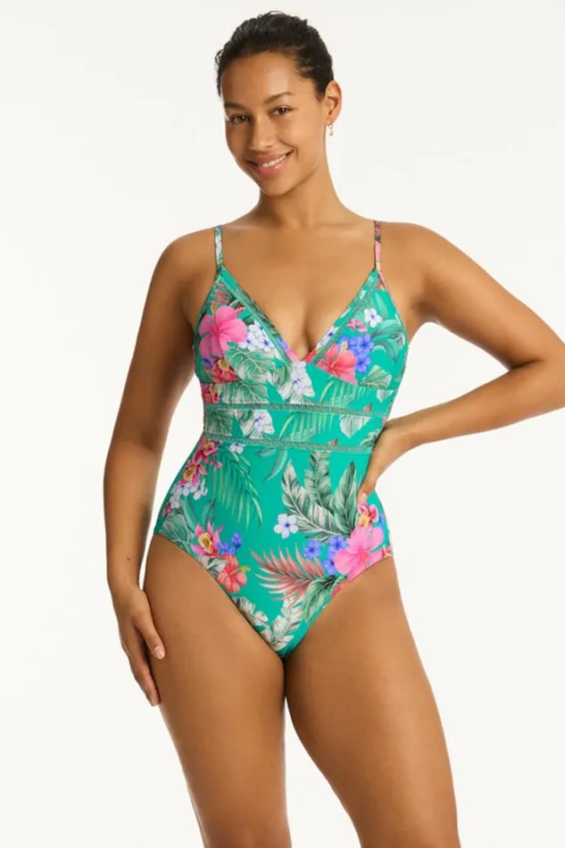 Pacifico Spliced Tri One Piece Pacifico Women Sea Level One Pieces