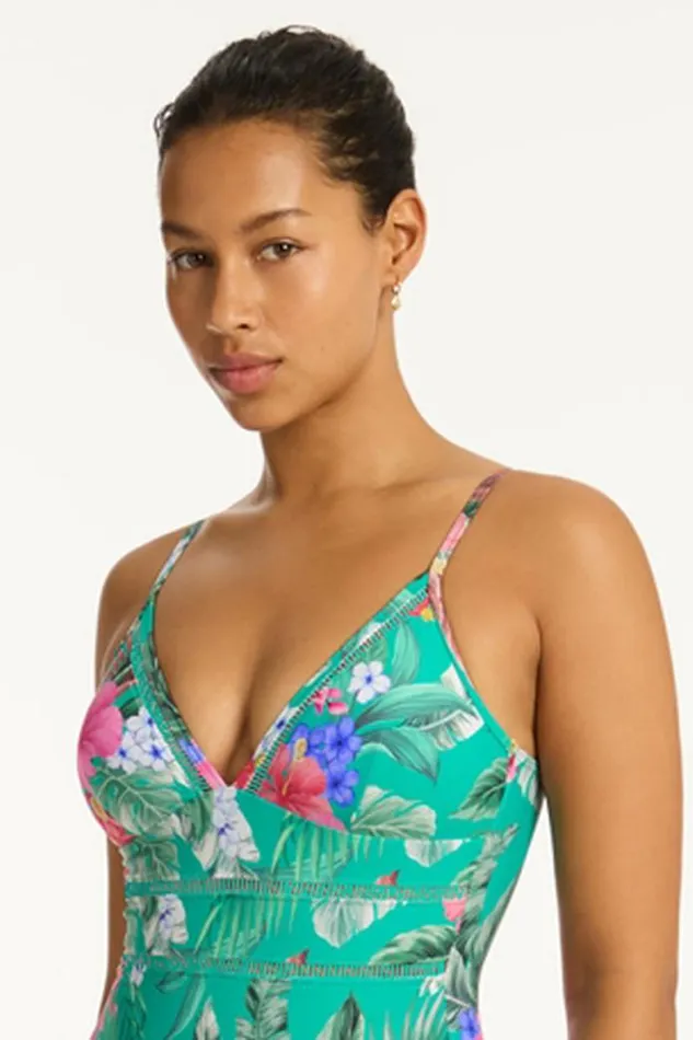 Pacifico Spliced Tri One Piece Pacifico Women Sea Level One Pieces