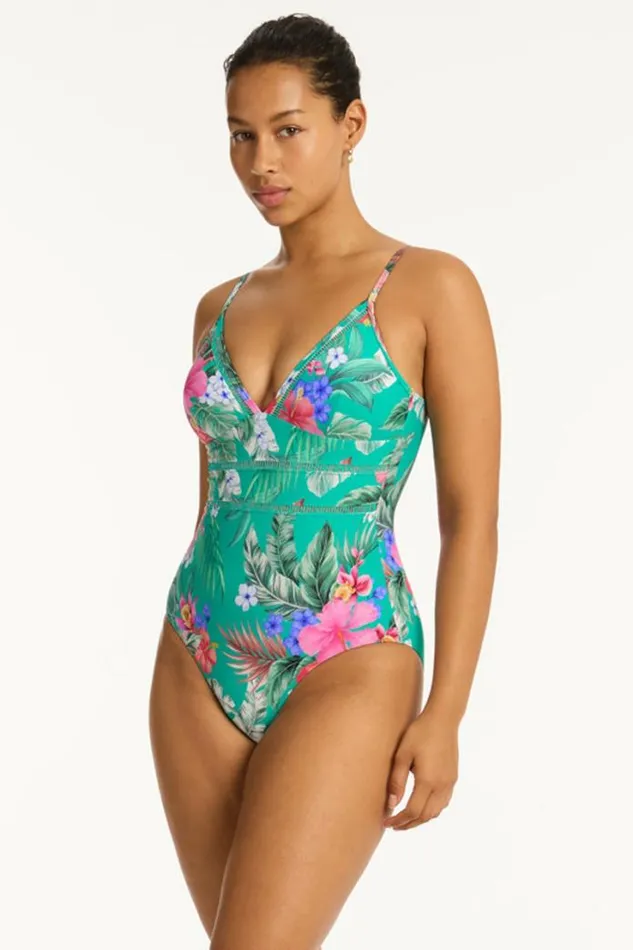 Pacifico Spliced Tri One Piece Pacifico Women Sea Level One Pieces