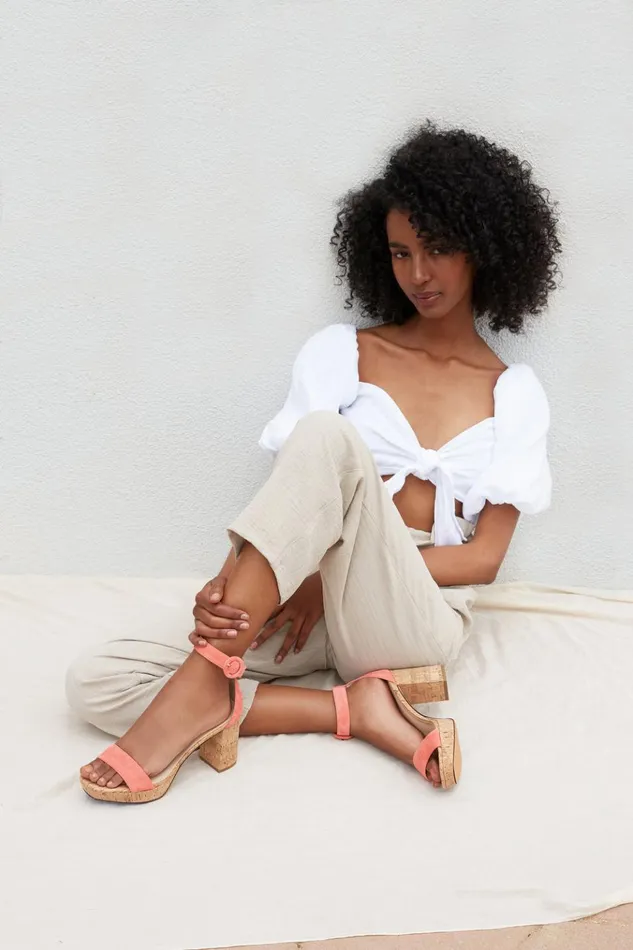 Pelle Moda Amari Platform 8211 Lt Coral Light Coral Kid Suede Women High Heels Pelle Moda Amari Platform 8211 Lt Coral Light Coral Kid Suede Women High Heels