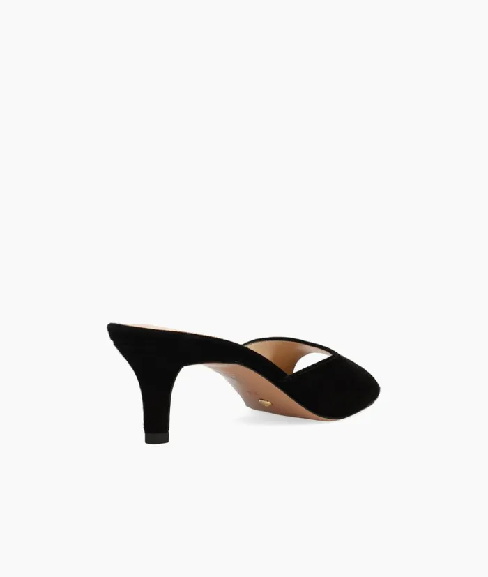 Pelle Moda Balin Slide 8211 Black Black Kid Suede Women Low Heels Pelle Moda Balin Slide 8211 Black Black Kid Suede Women Low Heels