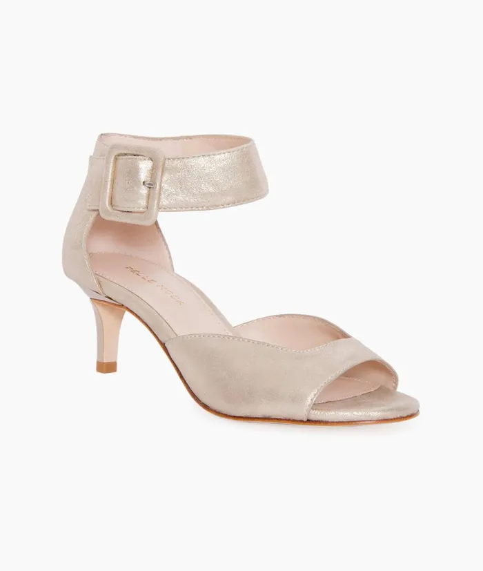 Pelle Moda Berlin Low Heel 8211 Gold Platinum Gold Metallic Suede Women Low Heels Pelle Moda Berlin Low Heel 8211 Gold Platinum Gold Metallic Suede Women Low Heels