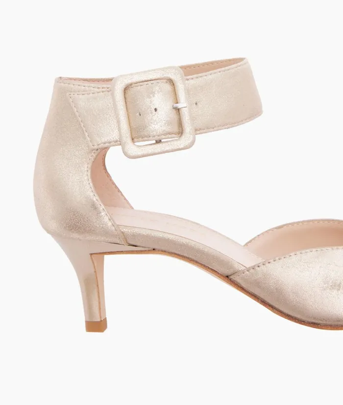Pelle Moda Berlin Low Heel 8211 Gold Platinum Gold Metallic Suede Women Low Heels Pelle Moda Berlin Low Heel 8211 Gold Platinum Gold Metallic Suede Women Low Heels