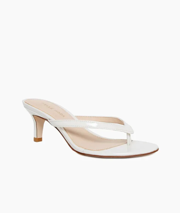 Pelle Moda Effi 4 Low Heel 8211 White White Patent Women Sandals Pelle Moda Effi 4 Low Heel 8211 White White Patent Women Sandals