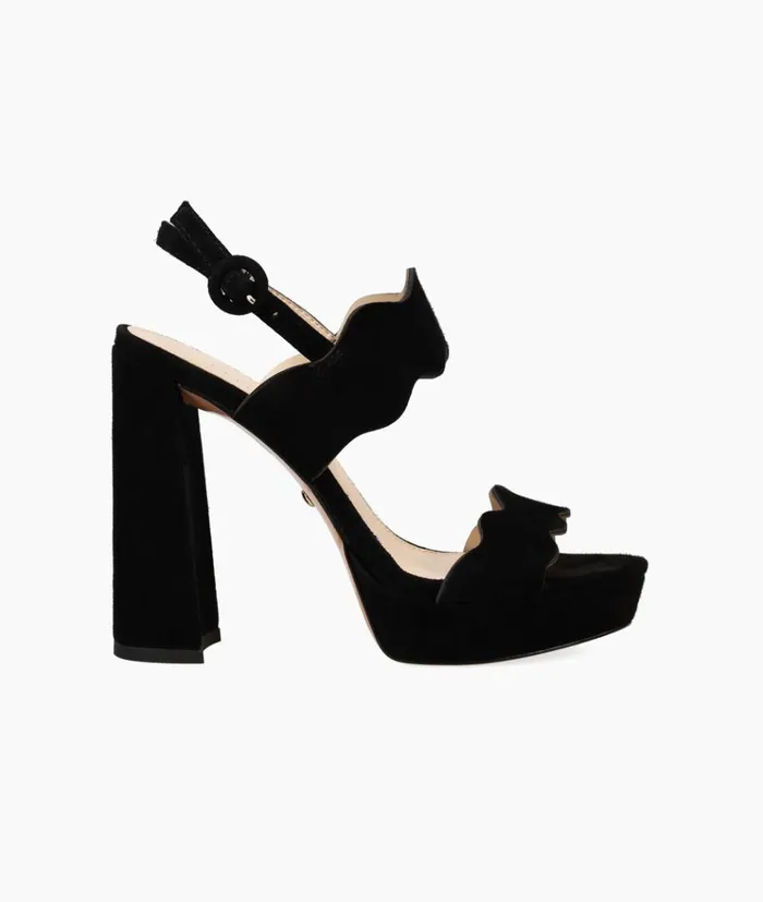 Pelle Moda Gavi Platform 8211 Black Black Kid Suede Women High Heels