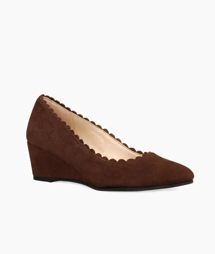 Pelle Moda Kizmet Wedge 8211 Chocolate Chocolate Kid Suede Women Wedges Pelle Moda Kizmet Wedge 8211 Chocolate Chocolate Kid Suede Women Wedges