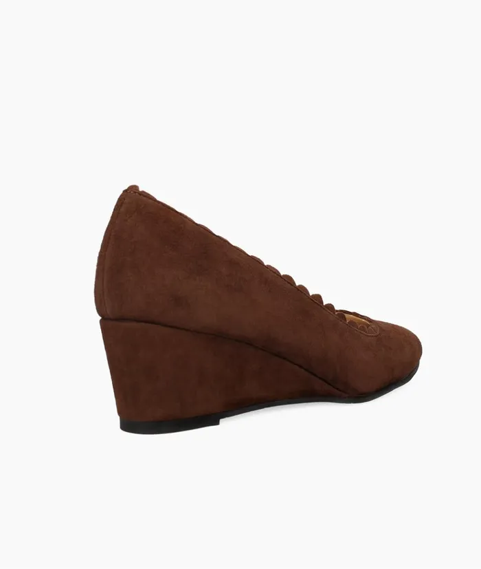 Pelle Moda Kizmet Wedge 8211 Chocolate Chocolate Kid Suede Women Wedges Pelle Moda Kizmet Wedge 8211 Chocolate Chocolate Kid Suede Women Wedges