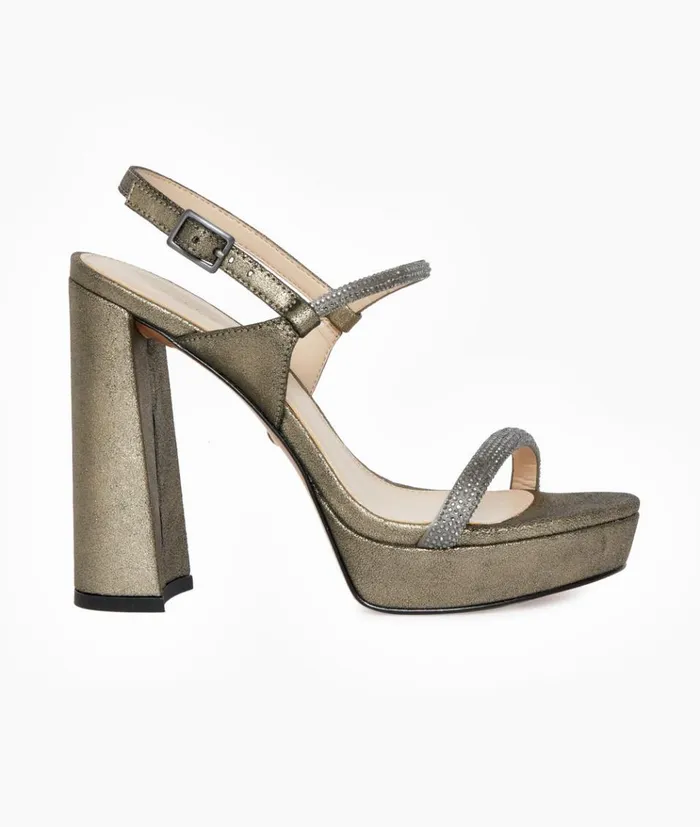 Pelle Moda Olina 2 Platform 8211 Pewter Pewter SatinMetallic Suede Women High Heels Pelle Moda Olina 2 Platform 8211 Pewter Pewter SatinMetallic Suede Women High Heels