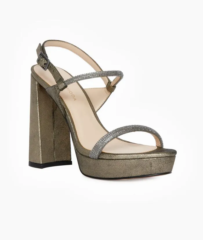 Pelle Moda Olina 2 Platform 8211 Pewter Pewter SatinMetallic Suede Women High Heels Pelle Moda Olina 2 Platform 8211 Pewter Pewter SatinMetallic Suede Women High Heels