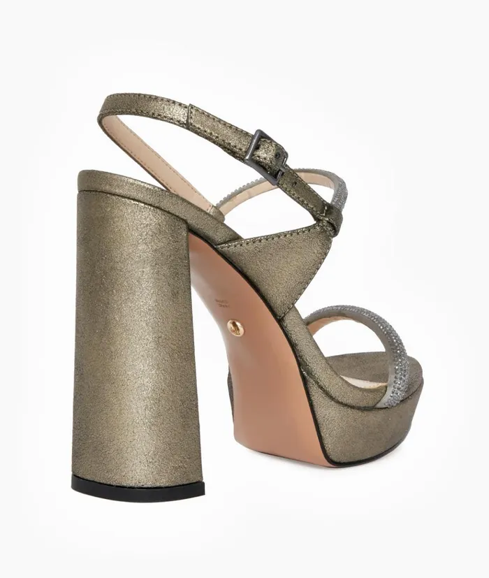 Pelle Moda Olina 2 Platform 8211 Pewter Pewter SatinMetallic Suede Women High Heels Pelle Moda Olina 2 Platform 8211 Pewter Pewter SatinMetallic Suede Women High Heels