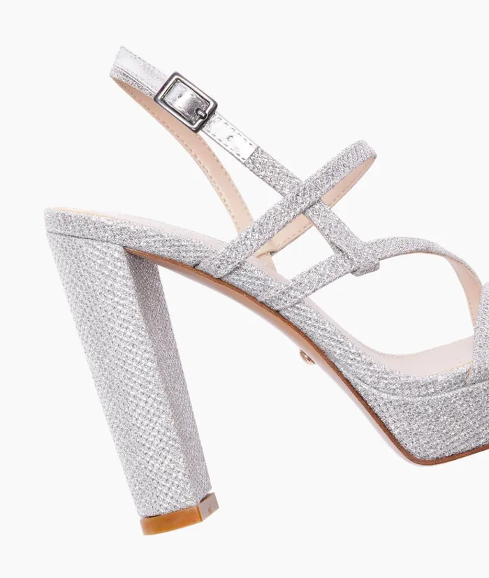 Pelle Moda Patsi 2 Platform 8211 Silver Silver Metallic Textile Women High Heels Pelle Moda Patsi 2 Platform 8211 Silver Silver Metallic Textile Women High Heels