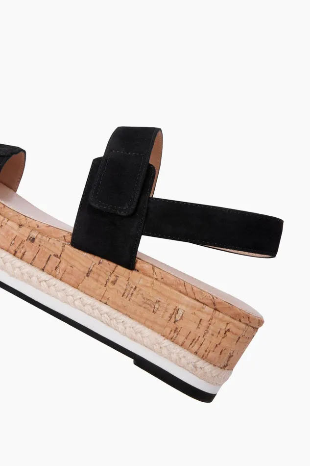 Pelle Moda Potter Wedge 8211 Black Black Kid Suede Women Sandals Pelle Moda Potter Wedge 8211 Black Black Kid Suede Women Sandals