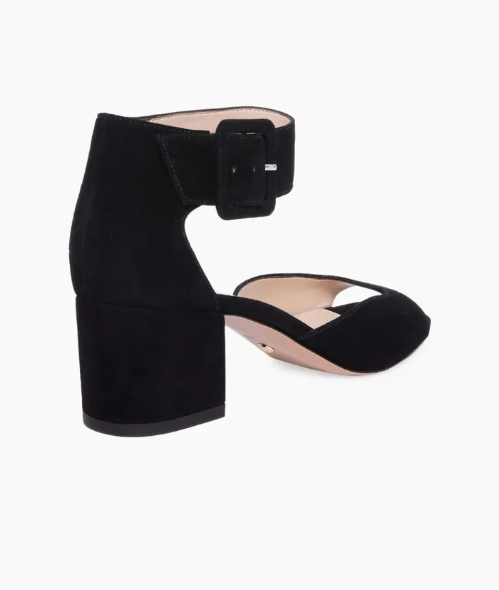 Pelle Moda Uliss Low Heel 8211 Black Black Kid Suede Women Low Heels Pelle Moda Uliss Low Heel 8211 Black Black Kid Suede Women Low Heels