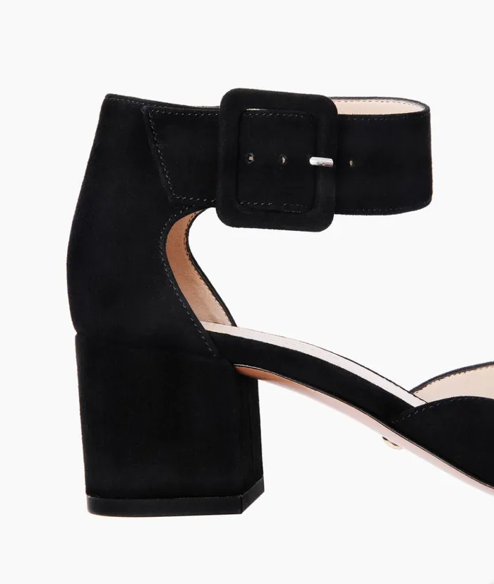 Pelle Moda Uliss Low Heel 8211 Black Black Kid Suede Women Low Heels Pelle Moda Uliss Low Heel 8211 Black Black Kid Suede Women Low Heels
