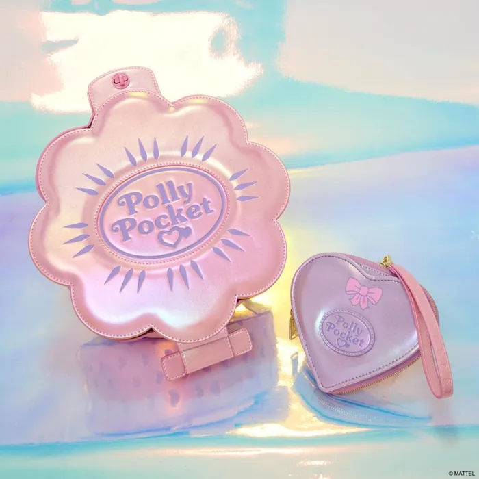 Polly Pocket Compact Playset Figural Zip Around Wallet Unisex Loungefly Bags and Wallets