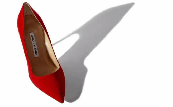 Pumps Women Manolo Blahnik BBRed Suede Pointed Toe Pumps