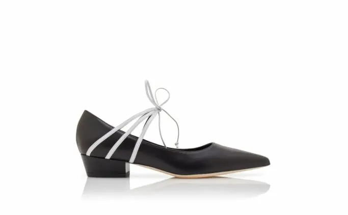 Pumps Women Manolo Blahnik BOMANBlack And White Nappa Leather LaceUp Pumps Pumps Women Manolo Blahnik BOMANBlack And White Nappa Leather LaceUp Pumps