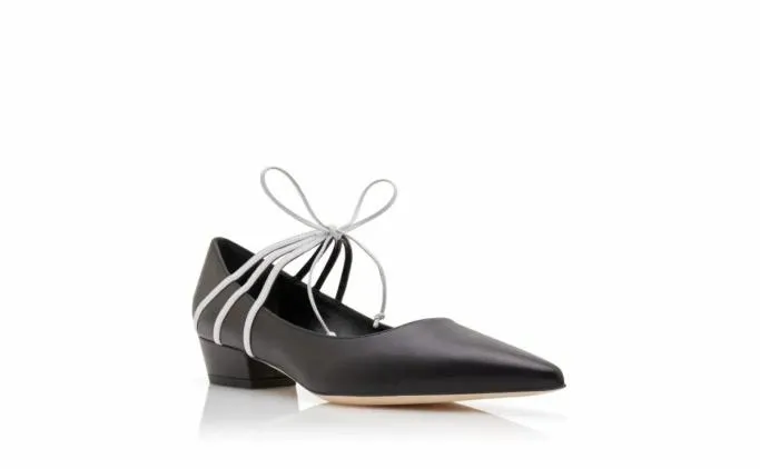 Pumps Women Manolo Blahnik BOMANBlack And White Nappa Leather LaceUp Pumps Pumps Women Manolo Blahnik BOMANBlack And White Nappa Leather LaceUp Pumps