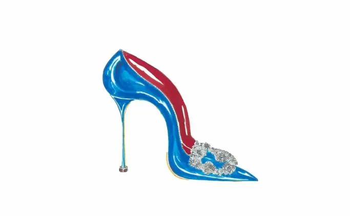Pumps Women Manolo Blahnik HANGISIBlue Satin Jewel Buckle Pumps Pumps Women Manolo Blahnik HANGISIBlue Satin Jewel Buckle Pumps