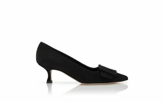 Pumps Women Manolo Blahnik MAYSALEPUMP 50Black Suede Buckle Detail Pumps Pumps Women Manolo Blahnik MAYSALEPUMP 50Black Suede Buckle Detail Pumps