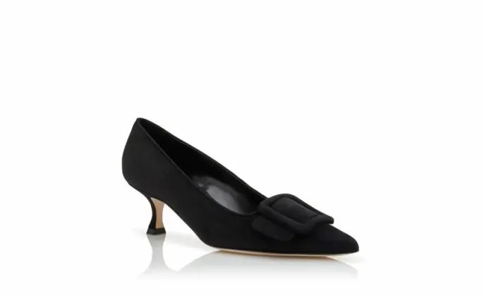 Pumps Women Manolo Blahnik MAYSALEPUMP 50Black Suede Buckle Detail Pumps Pumps Women Manolo Blahnik MAYSALEPUMP 50Black Suede Buckle Detail Pumps