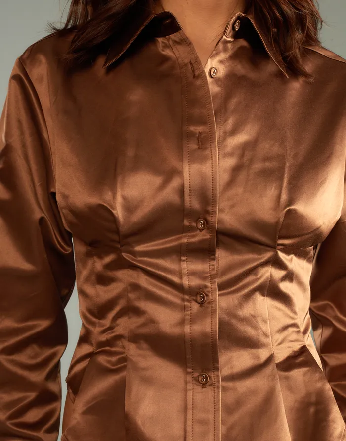 S Cargo Shirt 8211 Brown Women Cynthia Rowley Tops