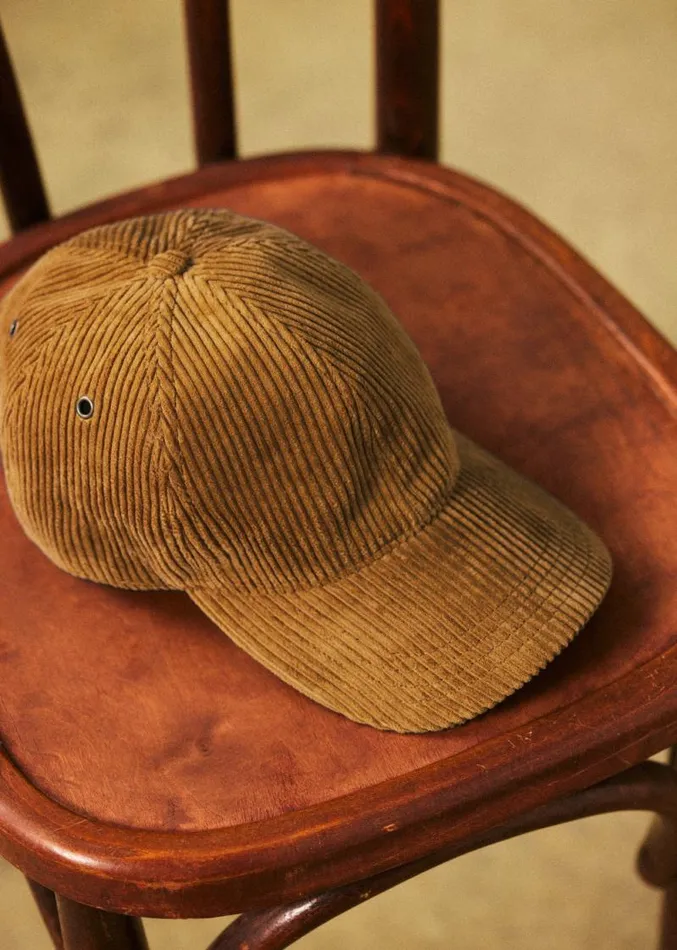 Szane Accessories Mens Chase Corduroy Cap Large Camel Rib