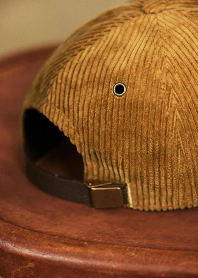 Szane Accessories Mens Chase Corduroy Cap Large Camel Rib