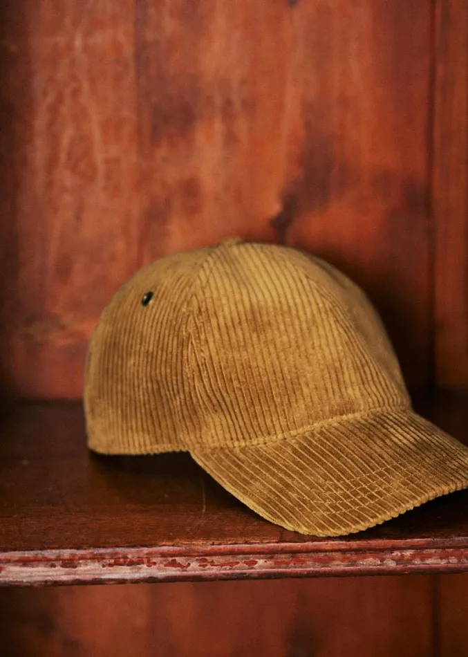 Szane Accessories Mens Chase Corduroy Cap Large Camel Rib