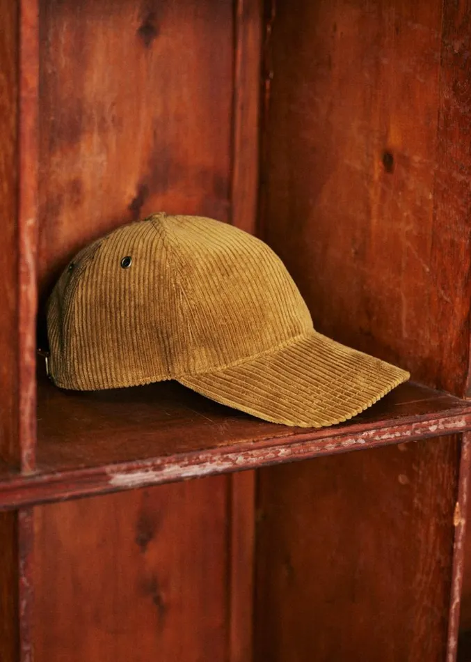 Szane Accessories Mens Chase Corduroy Cap Large Camel Rib