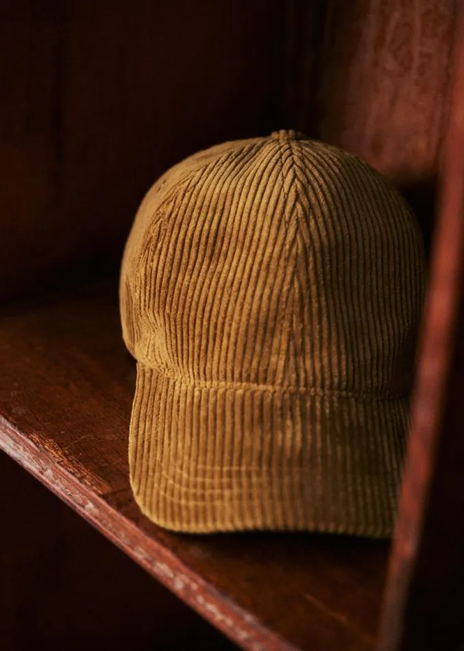 Szane Accessories Mens Chase Corduroy Cap Large Camel Rib